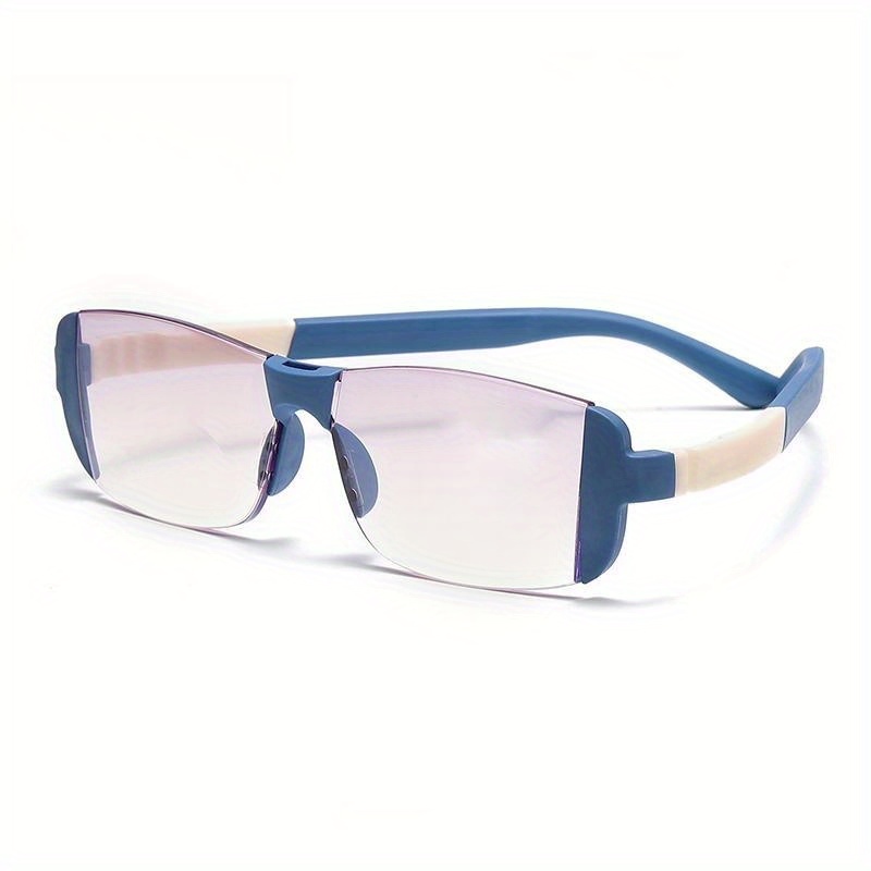 Dual light Anti Drop Reading Glasses Plastic Frame Blue Temu