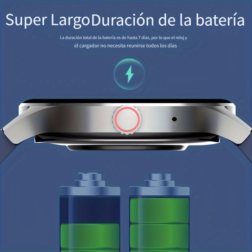 Reloj inteligente monitoreo de frecuencia cardíaca redondo