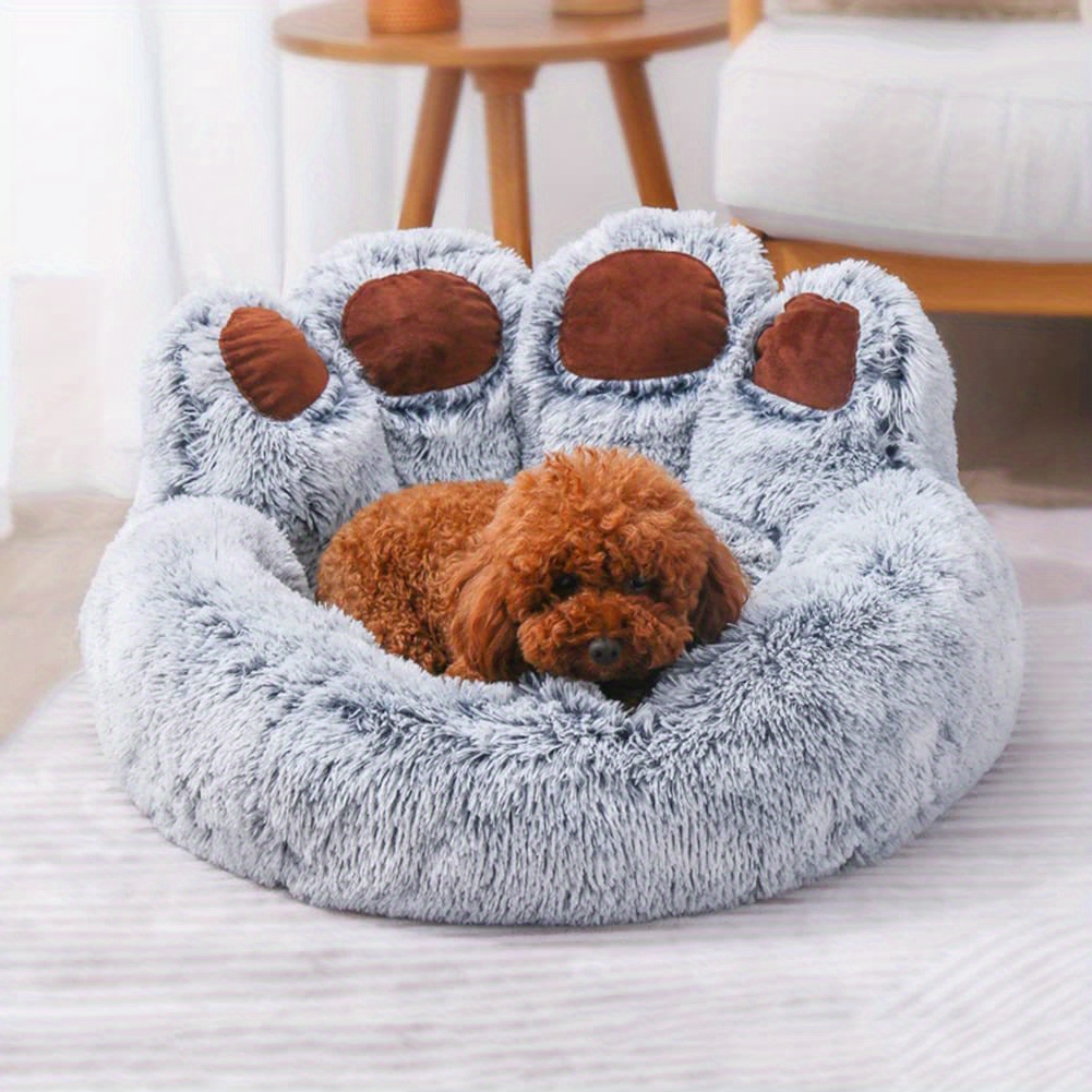 1pc Cute Long-haired Pet Bed, Dog Bed, Warm, Plush And Thickened Deep Sleep Cat Bed, Cat Bed, Cat Beds, Cat Beds For Indoor Cats, Cat Bes, Pet Bed, Cat Bef, Dog Bed, Cat Beds For Indoor Cats, Gifts