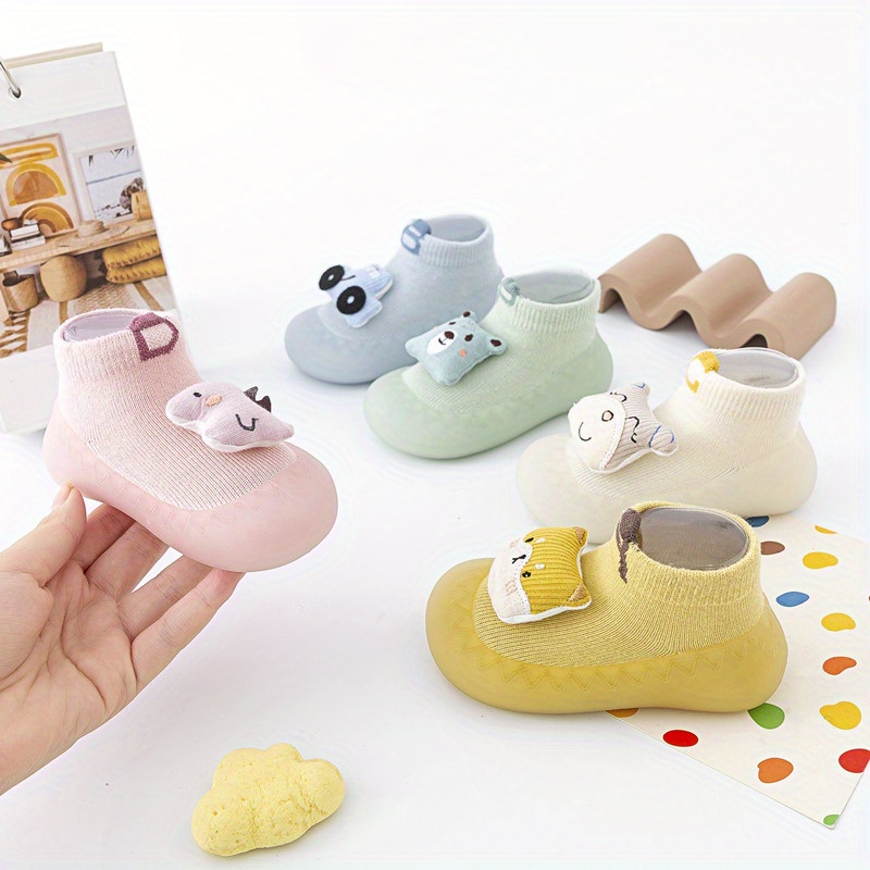 Zanjkr Zapatos para niños pequeños, calcetines antideslizantes de suela  suave de dibujos animados, zapatos de piso para bebé, calcetines de  primavera