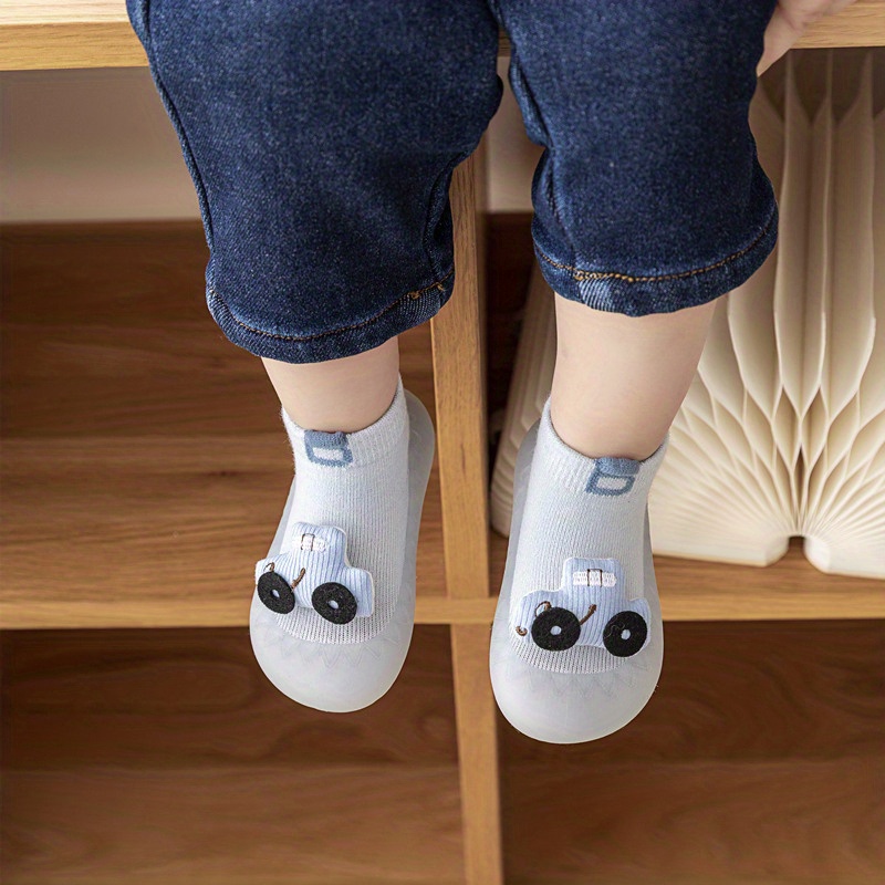  JEUROT Calcetines de bebé para niños y niñas de 0, 6, 12, 18  meses, unisex, zapatos para bebés, zapatillas de algodón sin cordones con  dibujos animados lindos tenis con suela de