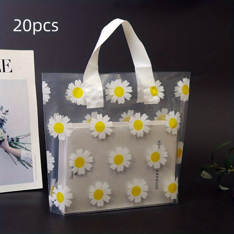 PVC Plastic Gift Bags Small Daisy Clear Plastic Tote Bag Transparent  Shopping Bags - China Tote Bags and Shopping Bag price