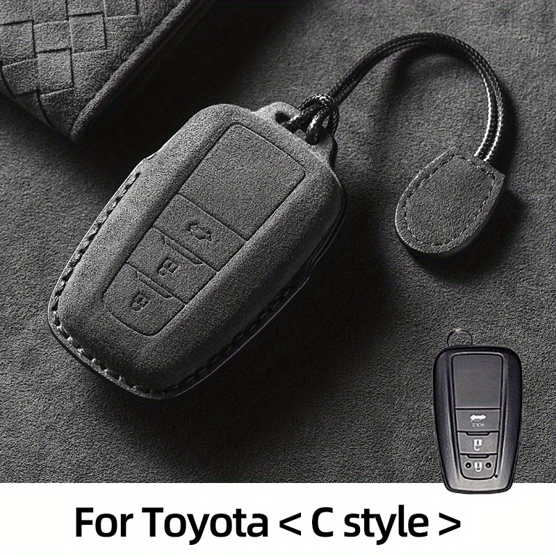 Soft TPU Key Fob Cover With PU Leather Keychain For Toyota  Fortuner/Tundra/Camry/RAV4/Handa/Corolla ,Car Accessories, Car Key Fob For  Man / Women