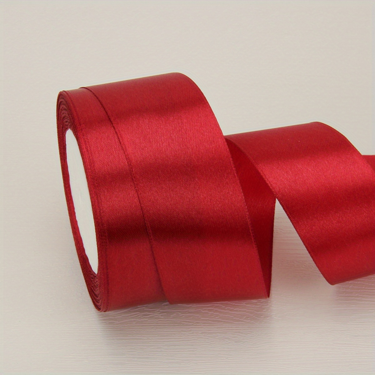 25 Yards Red Satin Ribbon For Bouquets Of Flowers wedding - Temu