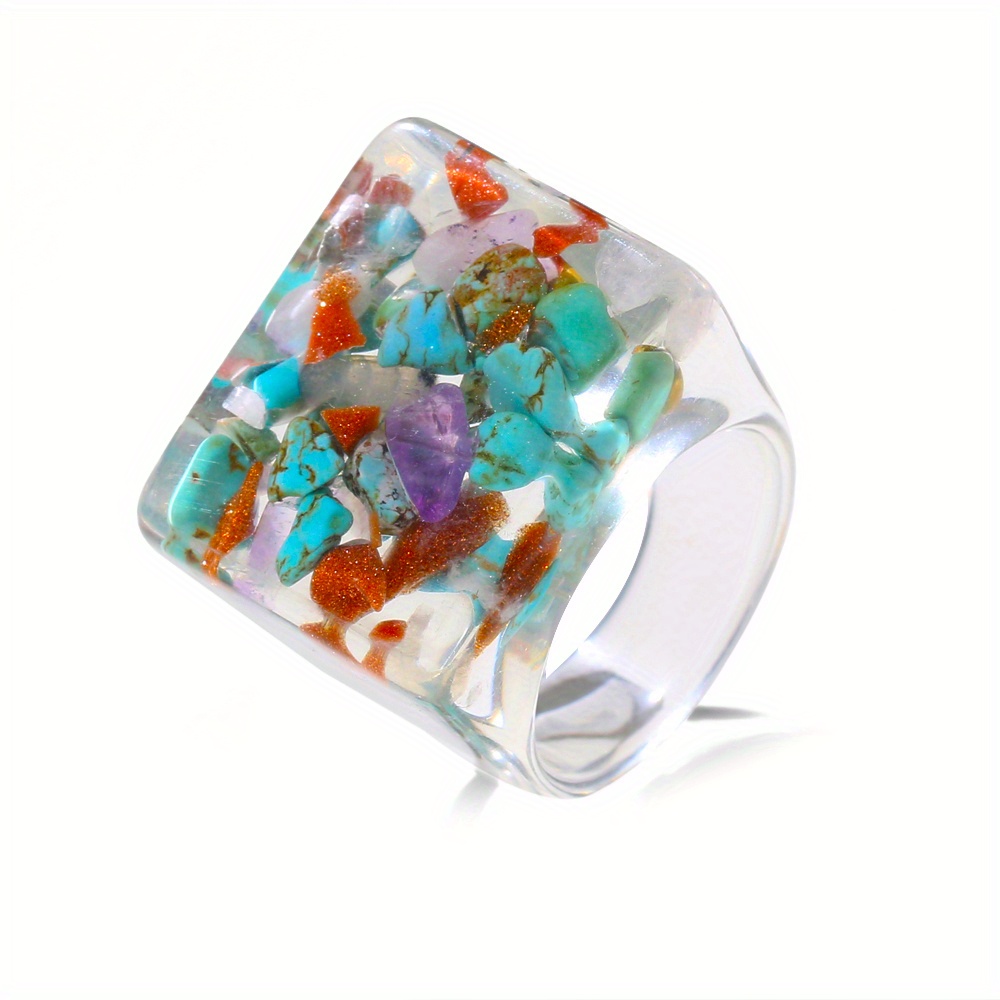 TEMU Anello da polso in acrilico , elegante e , a forma