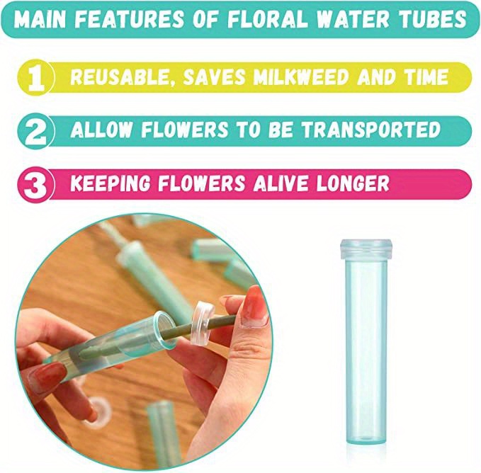 8pcs Floral Water Tubes Flower Nutrition Tube Flower Arrangement