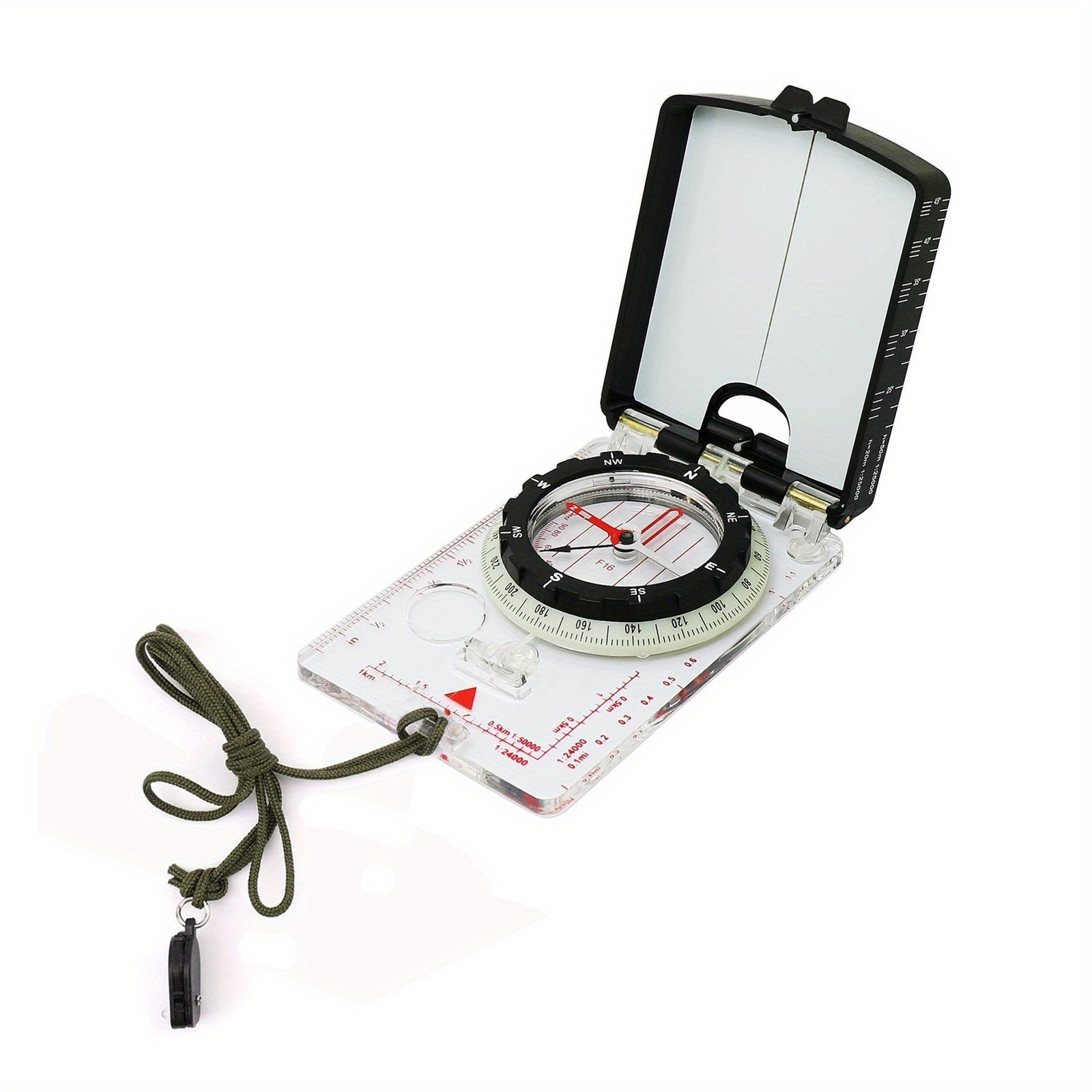 1 pc plaque de base d'orientation boussole carte lensatique équipement  tactique randonnée en plein air outil multifonction - Temu Belgium