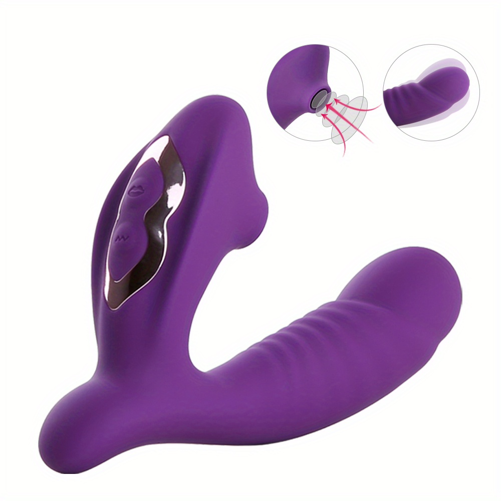Clitoral Sucking Vibrator, G-spot Dildo Vibrator, Vagina Nipples Anal Personal Sucking Massager, Silicone Wearable Adult Sex Toys For Women Men Couples Foreplay, Vibrating Stimulator With 10 Suction And Vibration Mode picture