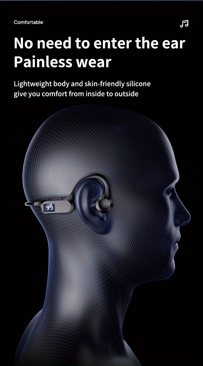 Wireless Hanging Neck Type Air Conduction Earphones