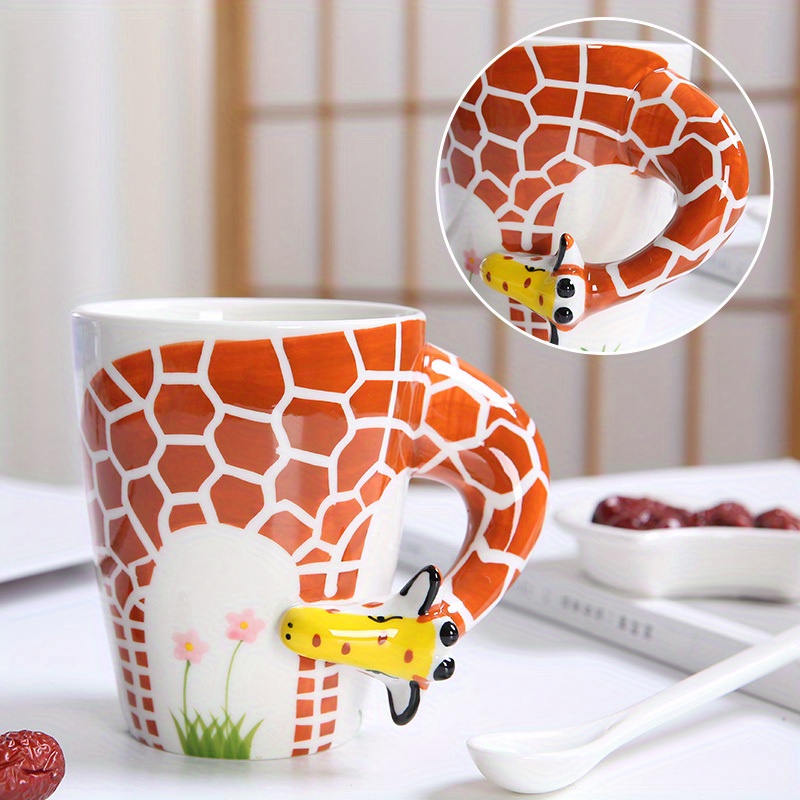 1pc 450ml Handle Design Dinosaur Thermal Cup For Kids, Baby