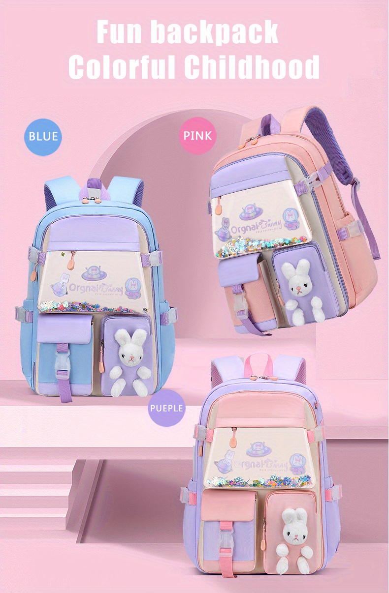 New Cute Princess Style Little Rabbit Doll Backpack With Temu
