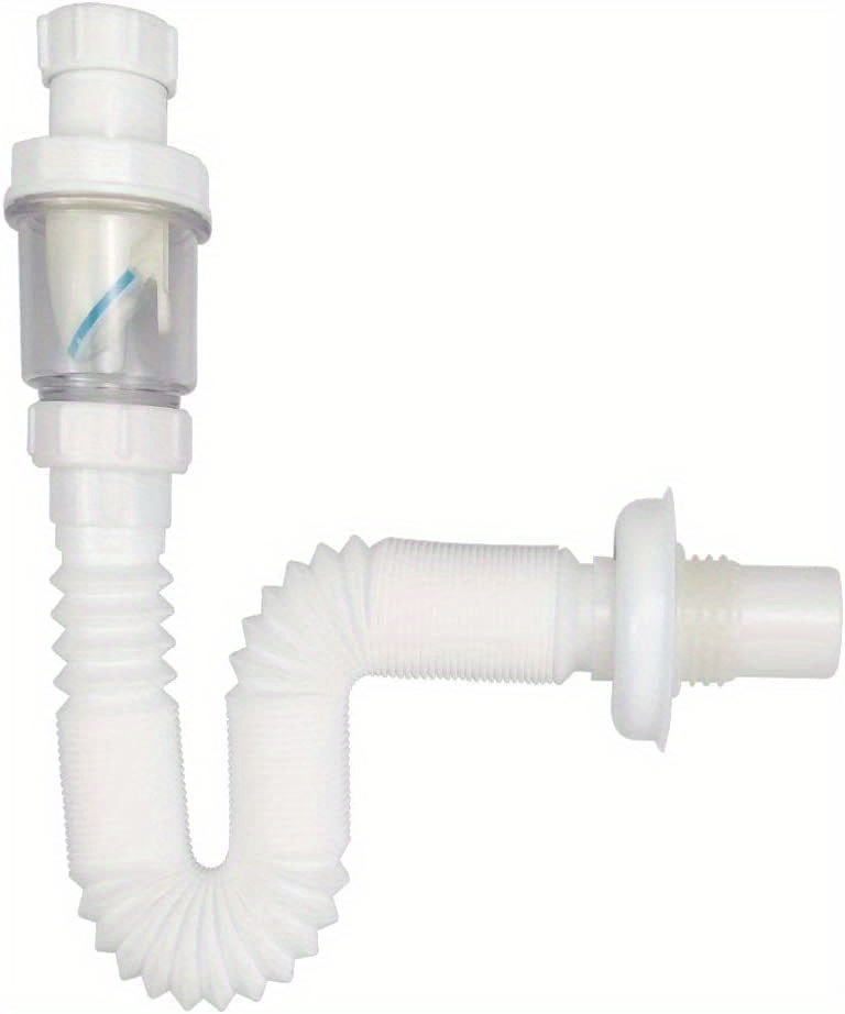 Tubería para Drenaje de Agua Universal 1.1/4 y 1.1/2 para lavadero o  lavamanos Sifón Flexible Plástico Universal