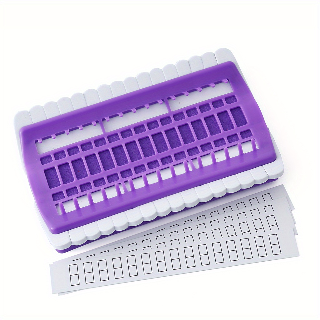 D&D Embroidery Floss Organizer, Plastic & Foam, Purple, 6.9 x 4.3 x 0.9  inches