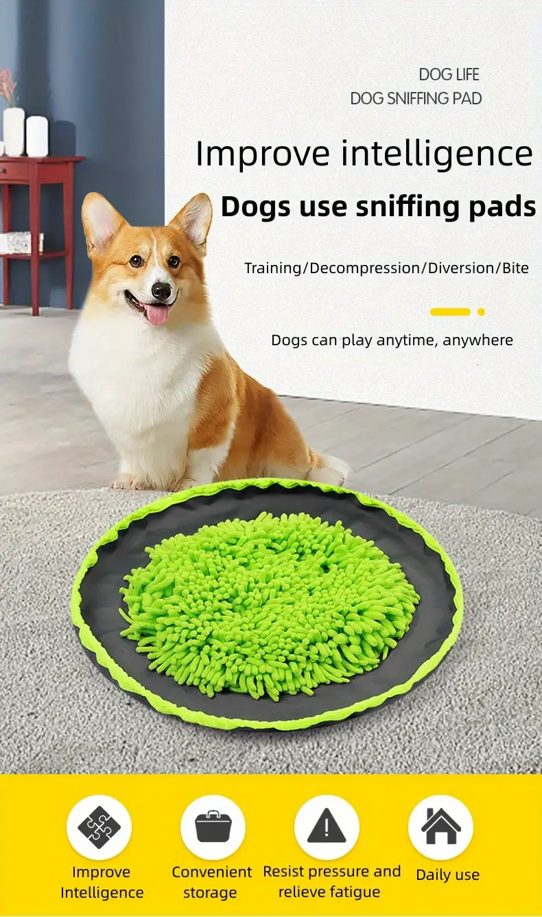 dog sniffing pad pet sniffing expend physical energy decompression slow food educational toys cat hidden food boredom training blanket holiday gift details 0