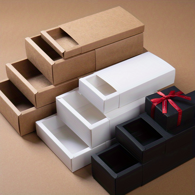 1pc Emballage Cartons Boîtes Cadeaux Blanc Petit Lot Carton - Temu France