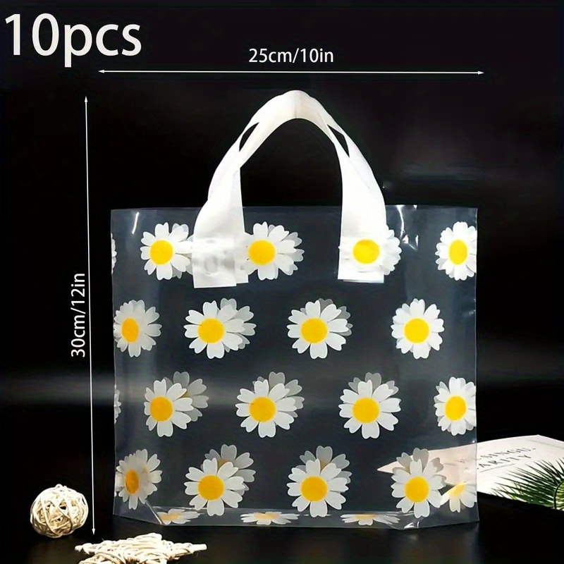 PVC Plastic Gift Bags Small Daisy Clear Plastic Tote Bag Transparent  Shopping Bags - China Tote Bags and Shopping Bag price