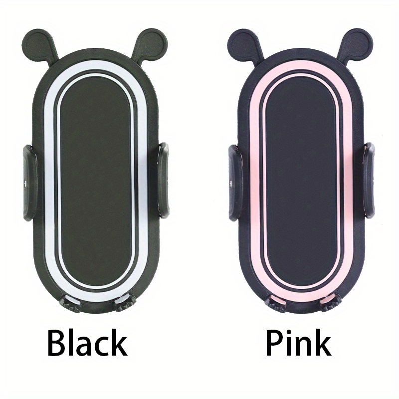   babys stroller with   adjustable phone stand black white pink details 2