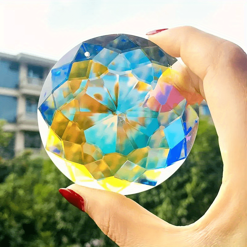 Acheter Boule de prisme en cristal clair, pendentifs Feng Shui,  attrape-soleil arc-en-ciel, beau décor suspendu