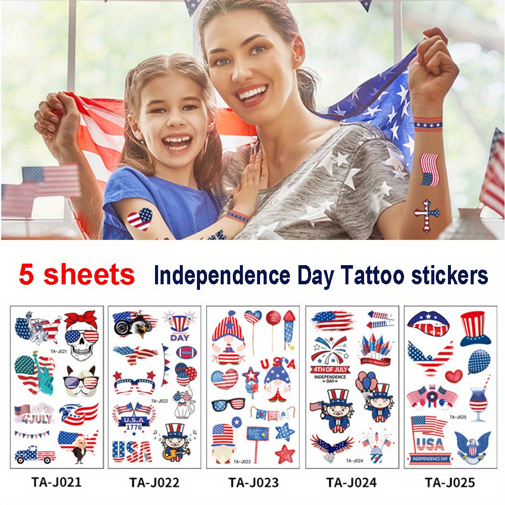 Mexican Flag Tattoo Stickers For Independence Day - Temu