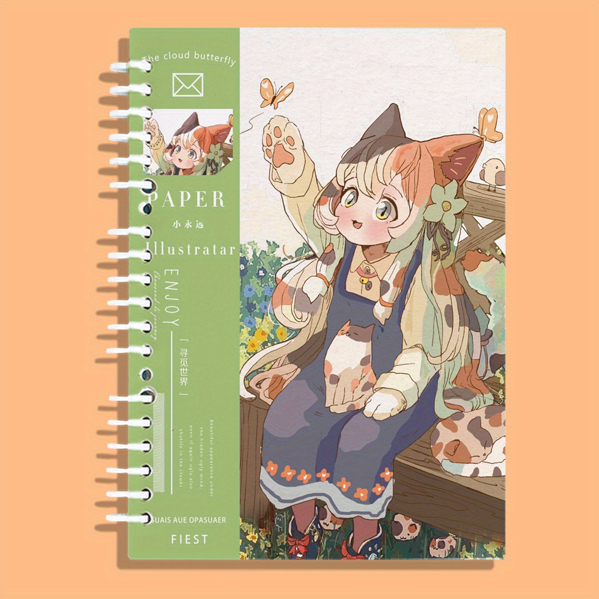 Cartoon Anime Two dimensional Cute Anime Character Coil Book