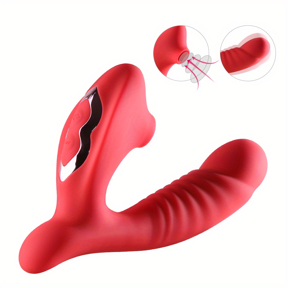 Clitoral Sucking Vibrator, G-spot Dildo Vibrator, Vagina Nipples Anal Personal Sucking Massager, Silicone Wearable Adult Sex Toys For Women Men Couples Foreplay, Vibrating Stimulator With 10 Suction And Vibration Mode