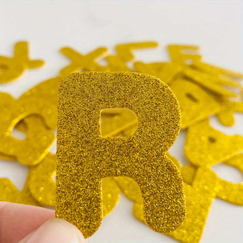7 Sheets Letter Stickers, Small Gold Alphabet Glitter Sticker Self Adhesive  Letter for Gift Scrapbooks Greeting Cards Arts Craft