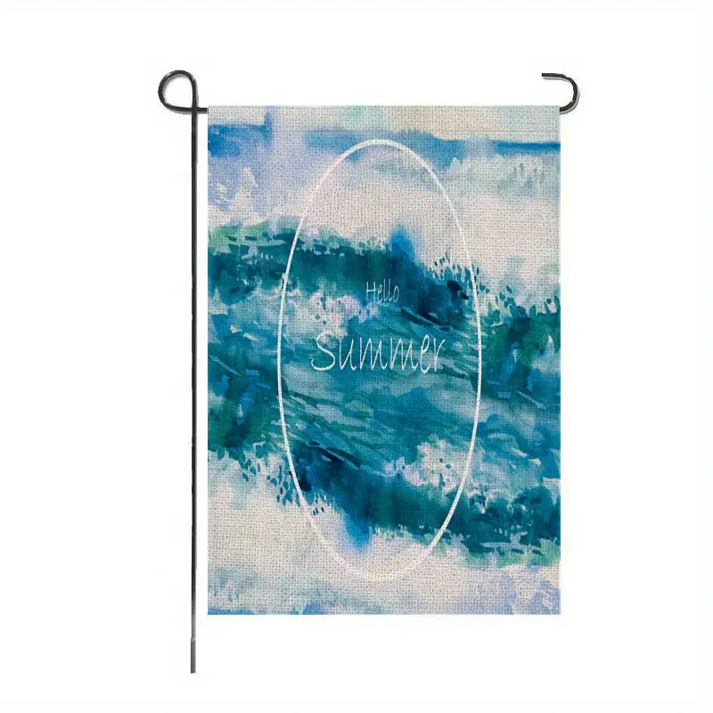2pcs Hello Summer Beach Garden Flags 12 18 Inch Double side Printed details 2