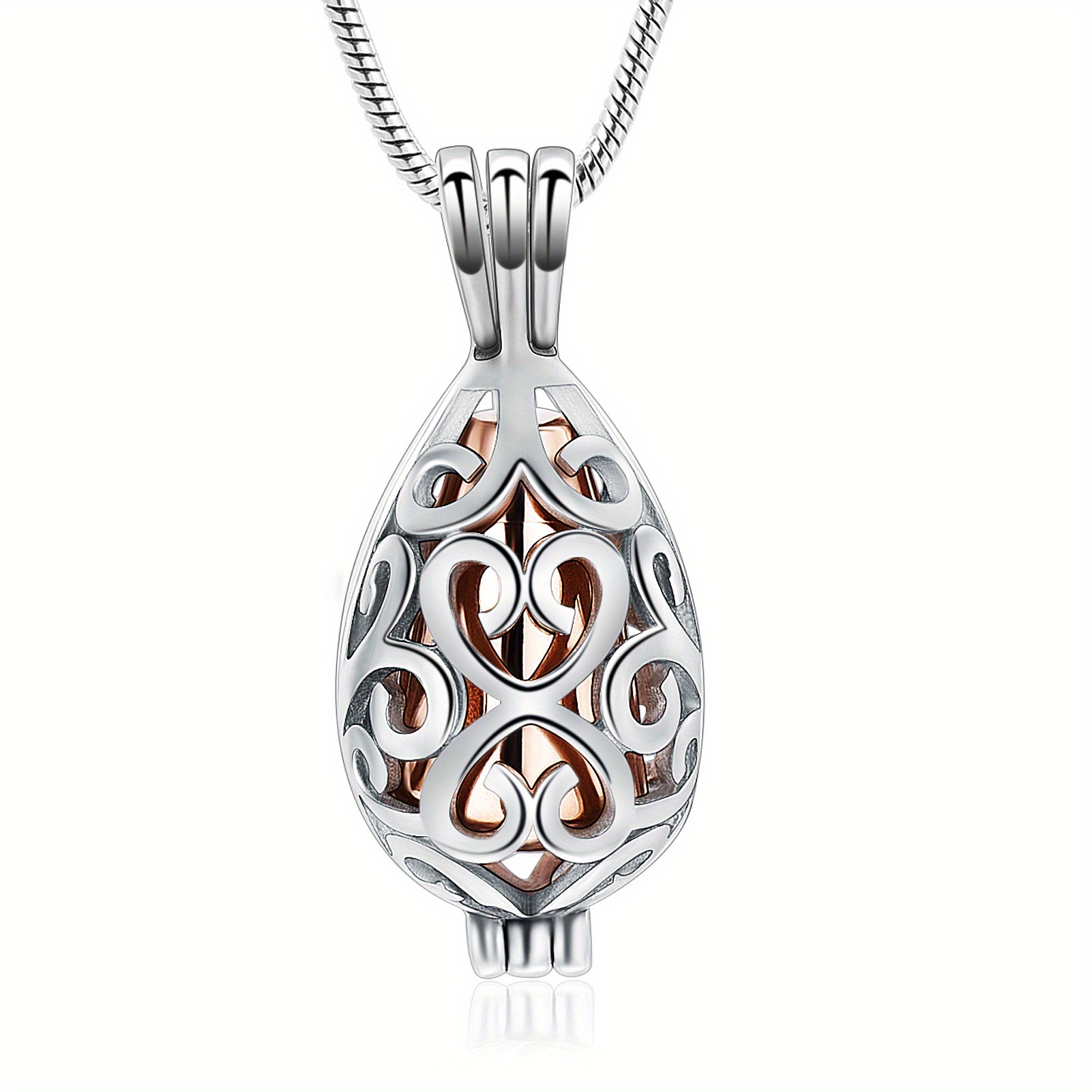 Cremation Urn Memorial Pendant Necklace Hollow Urn Cremation