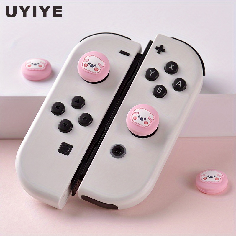 Cute Protective Cover For Switch Gaming Accessories Star Wings Dark Pink Funda  Switch OLED Silicone Case Joy-Con Shell Mouse Pad