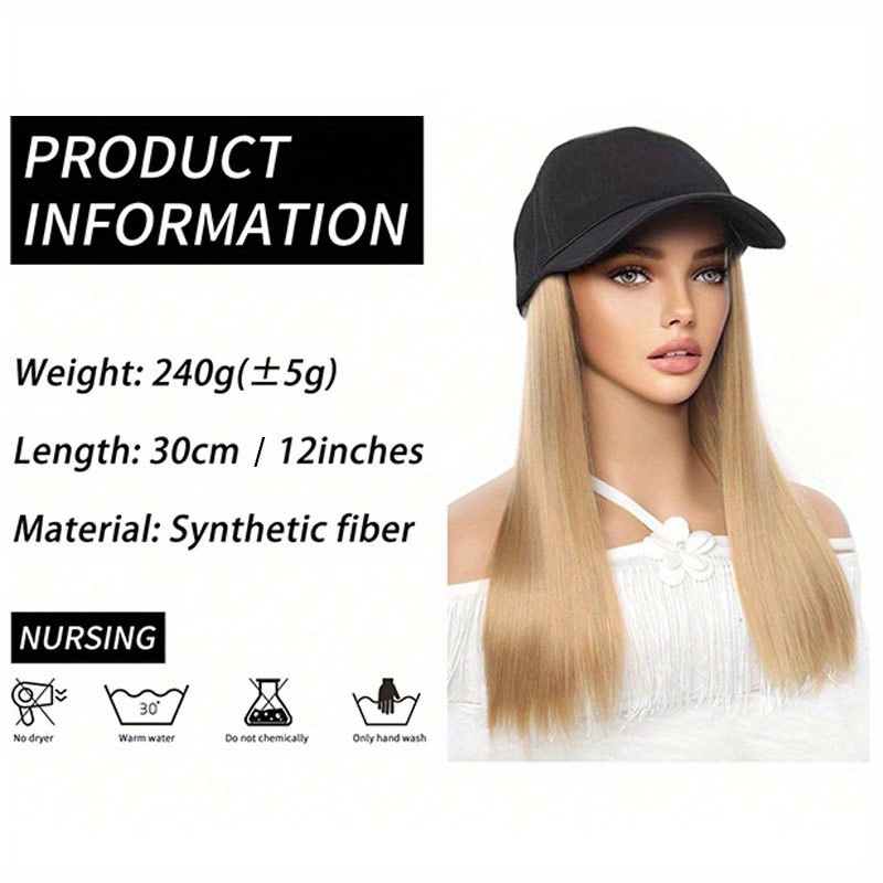 Long Straight Hair Wig Stick A Synthetic Wigs Women Temu