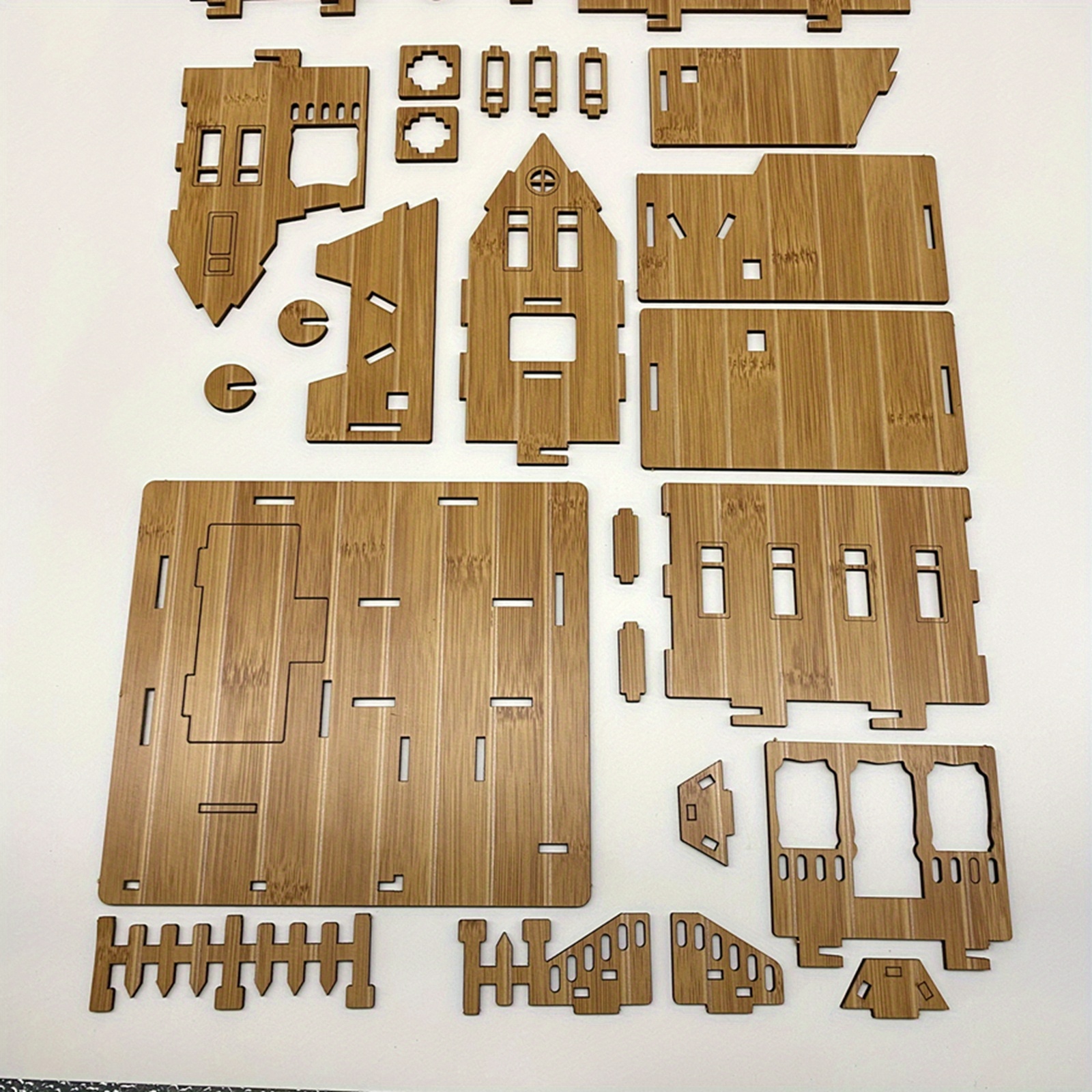 Montagem de madeira modelo quebra-cabeça crianças quebra-cabeças casa  montagem construção com 250 peças crianças