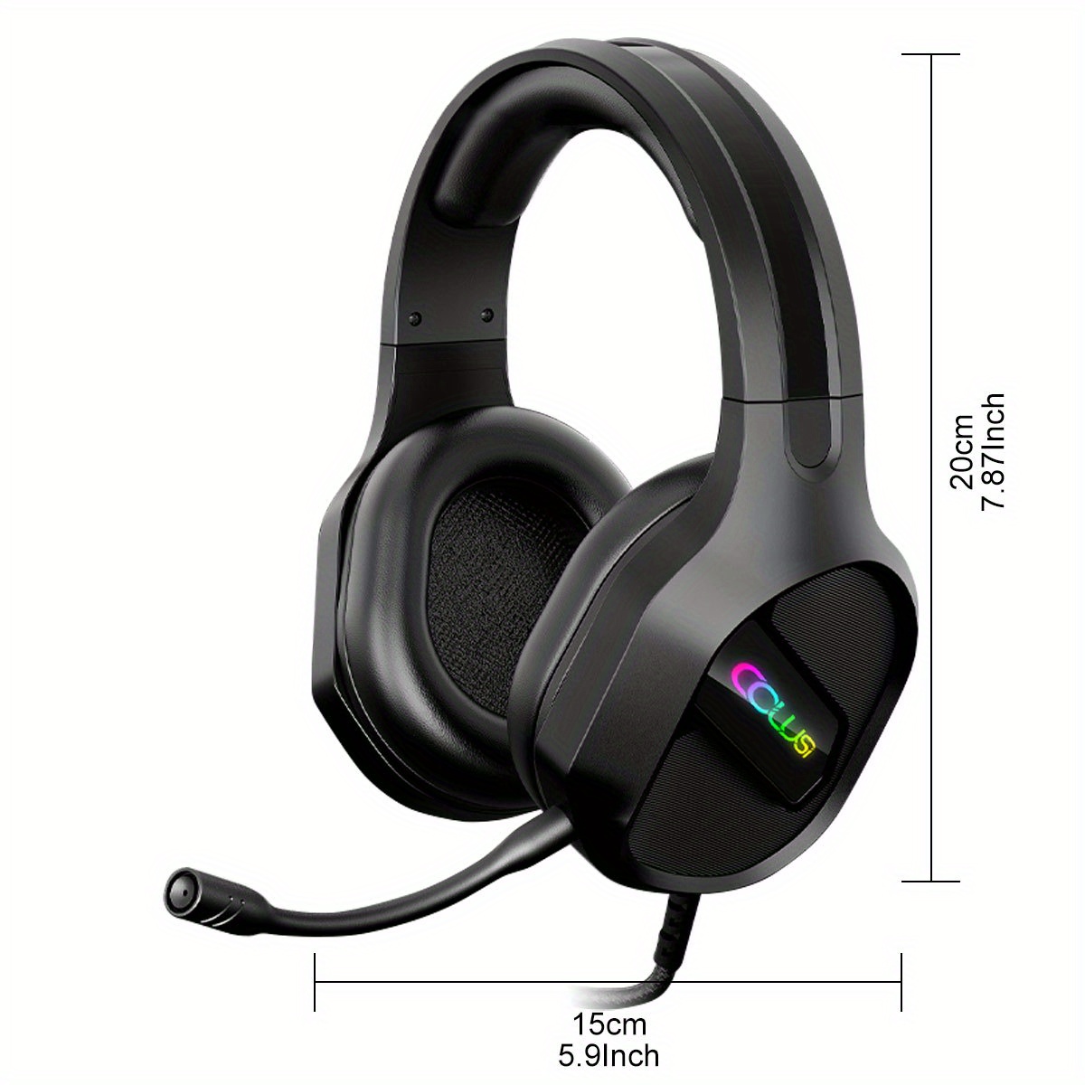 Colusi c400 fone de ouvido para jogos com microfone com cancelamento de ruído som surround fone de ouvido para jogos para ps4 xbox nintendo switch detalhes do pc 6