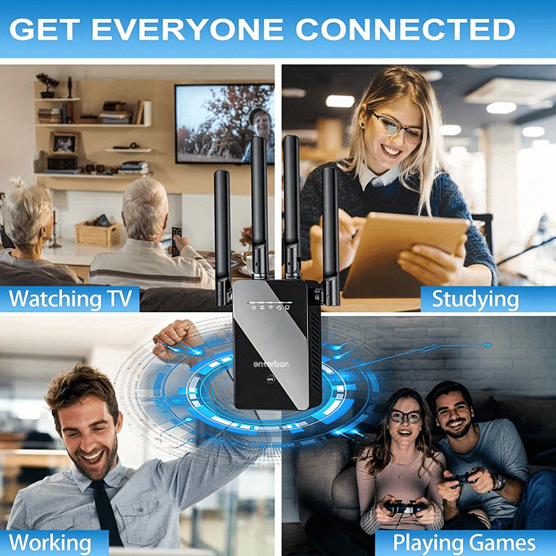 wifi extender wi fi booster wi fi range extender signal booster cover up to 9000 sq ft 35 devices wireless internet signal amplifier for home not included ethernet port wi fi repeater easy setup details 0