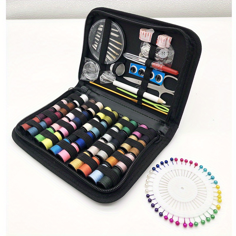 68/98/130pcs Sewing Kit With Case Portable Sewing Supplies For Home  Traveler, Adults, Beginner, Emergency, Contains Thread, Scissors, Needles,  Measure