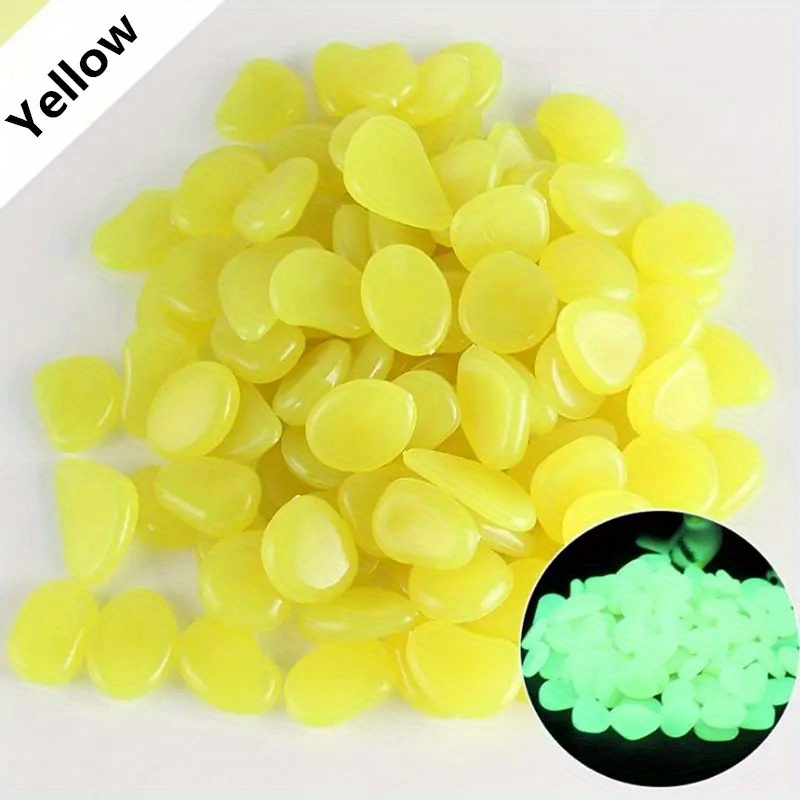 200pcs Small Luminous Pebbles Garden Aquarium Decoration