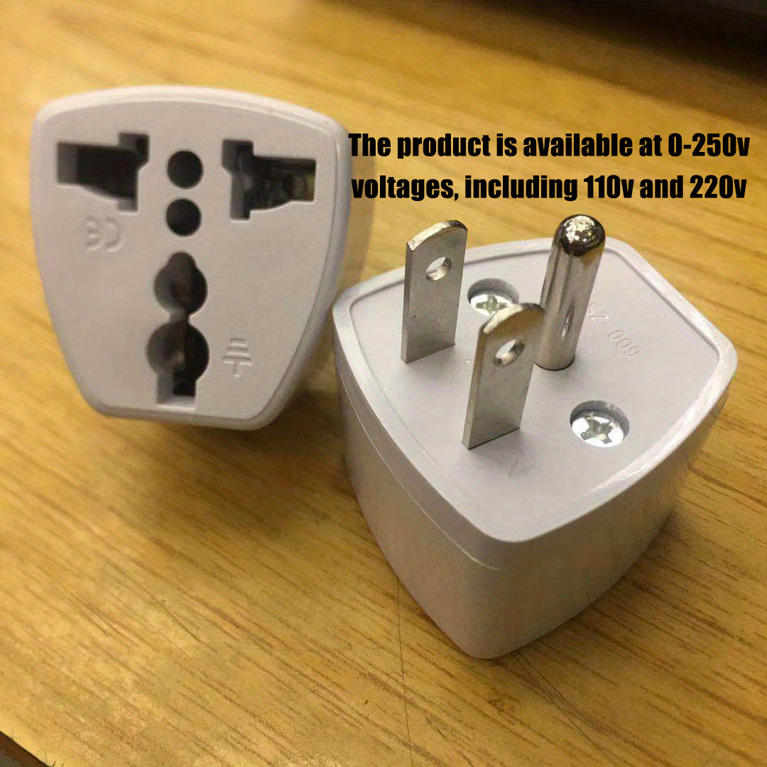 Universal Travel AU UK EU to US AC Power Plug Power Adapter Converter  Outlet Home Travel Wall Plug 3 Pin (One Piece)