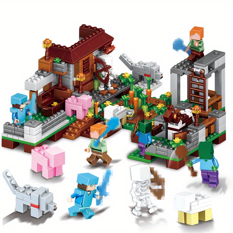 Mine Blocks Set, Four In One Set, Can Be Composed Of Not Scene, Suitable  For Game Fans As Well As Gifts - Temu Austria