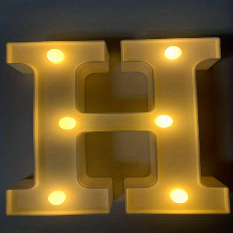 Foaky 26 letras del alfabeto con luces LED, letras que se iluminan, luces  de noche, para bodas, fiestas de cumpleaños, funcionan con baterías, luz