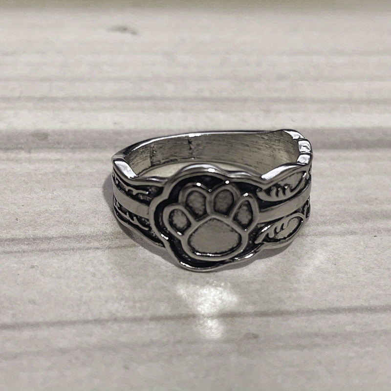 Sterling silver 2024 dog paw ring