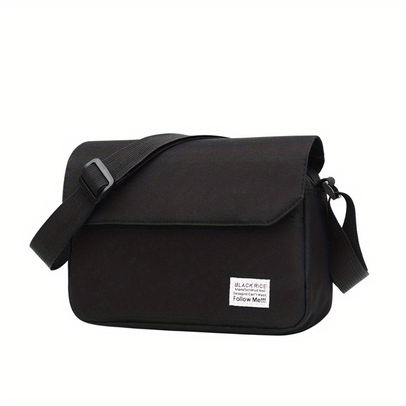 Black nylon flap purse