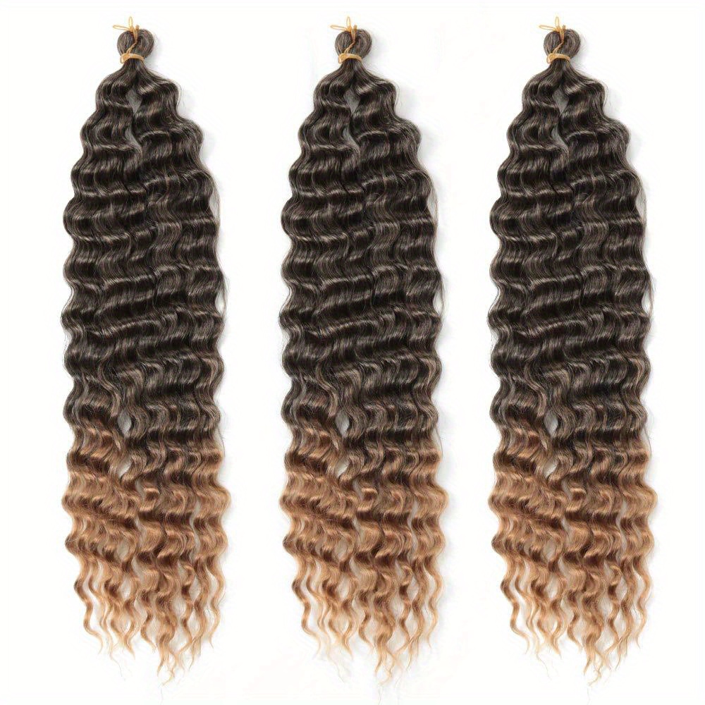 55 88cm Deep Wave Twist Crochet Hair Extensions Synthetic Curly Crochet Braiding