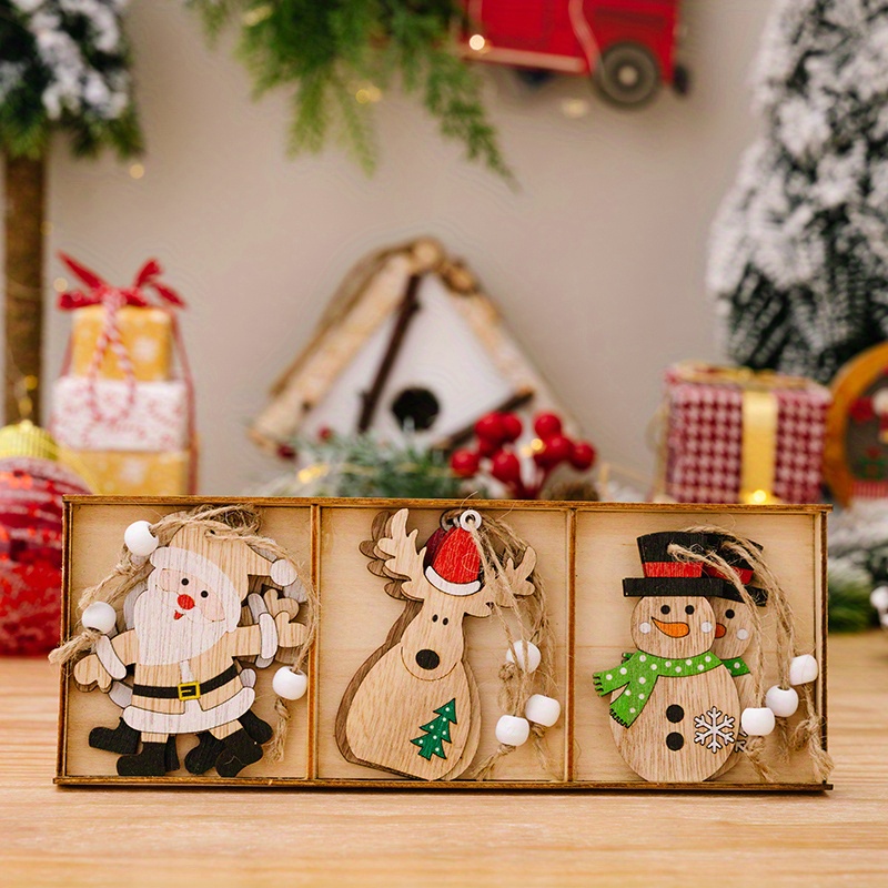 Christmas wood decorations, wooden cutouts, vintage Christmas decorations,  tree decorations