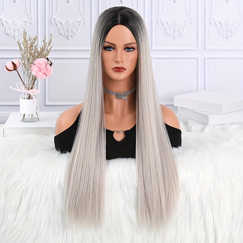 Long Silver Gray Wigs Free Shipping for New Users Temu