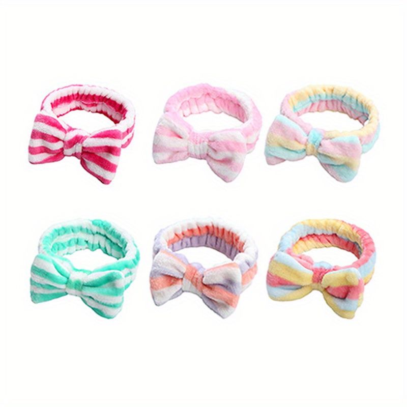 3pcs Leopard Bow Headband for Face Wash Spa Hair Band