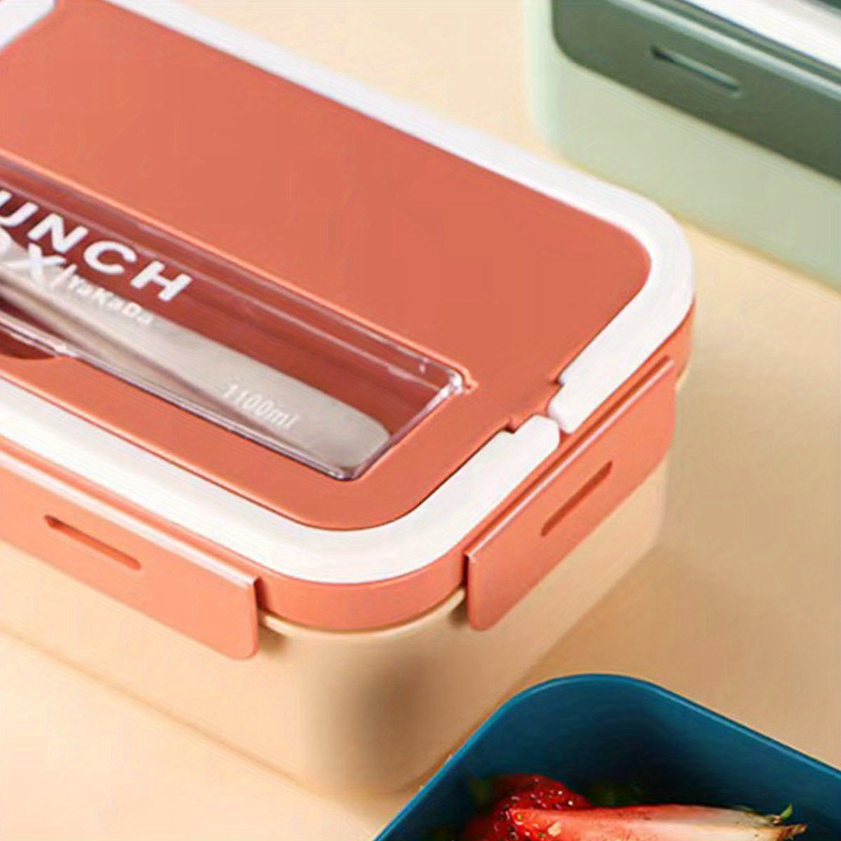 Stackable bento lunch box leak proof lunch box with 2-layer built