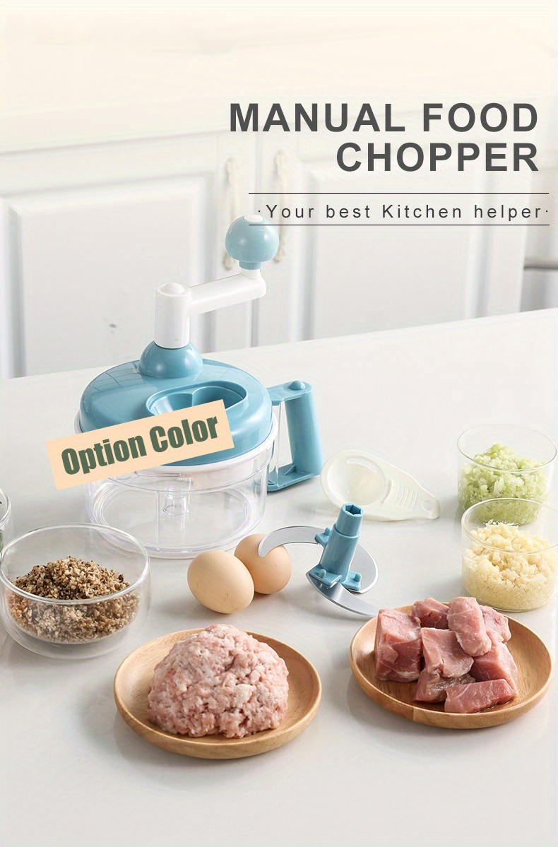 Onion Chopper Food Chopper- Hand Crank Food Processor Chops Chili,  Vegetable, Nuts, Fruits, Salad With A Egg Separator