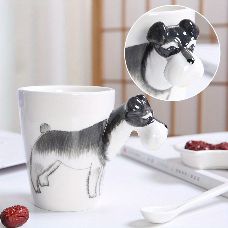 Cute Animal Ceramic Mug Creative Hand Painted 3D Mugs With Handle Coffee  Tea Milk Breakfast Cups Nice Gifts