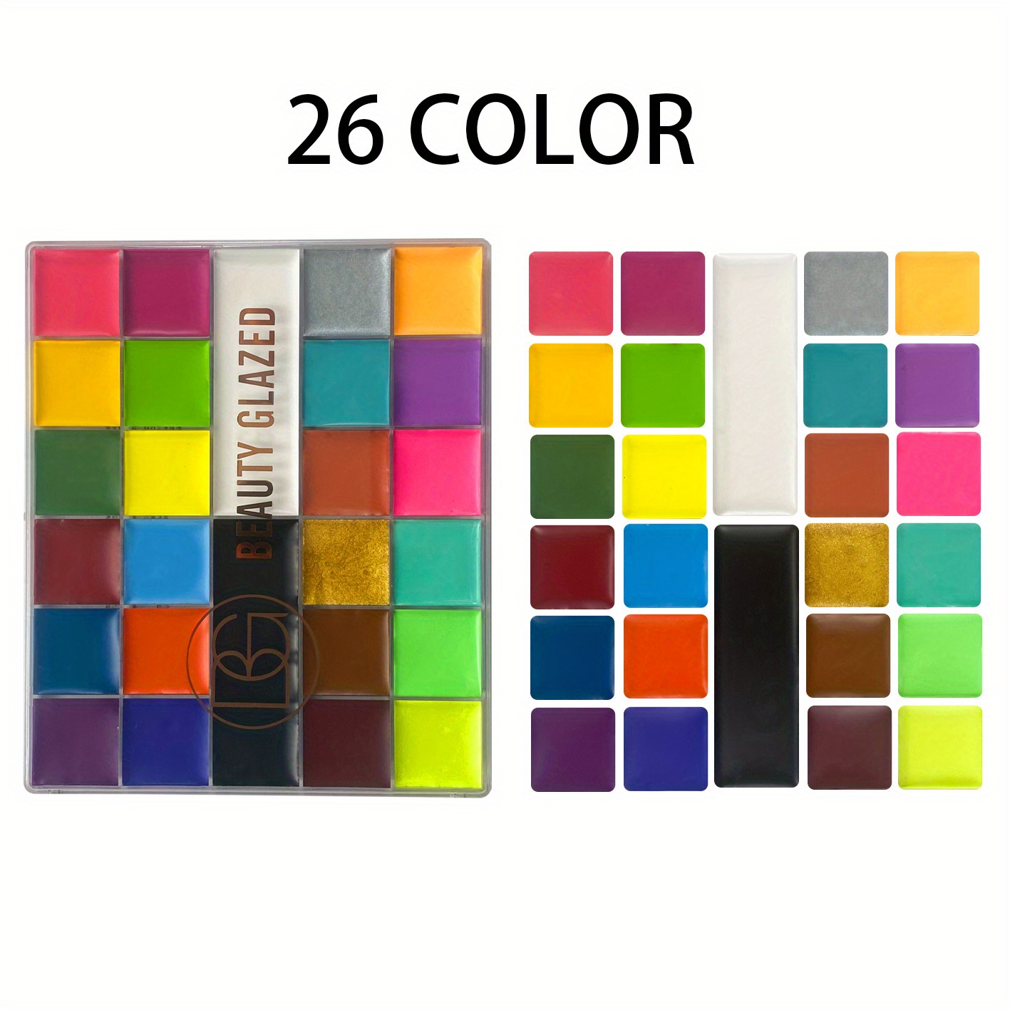 26 Colors Face Painting Palette Body Art Painting Eyeshadow Temu
