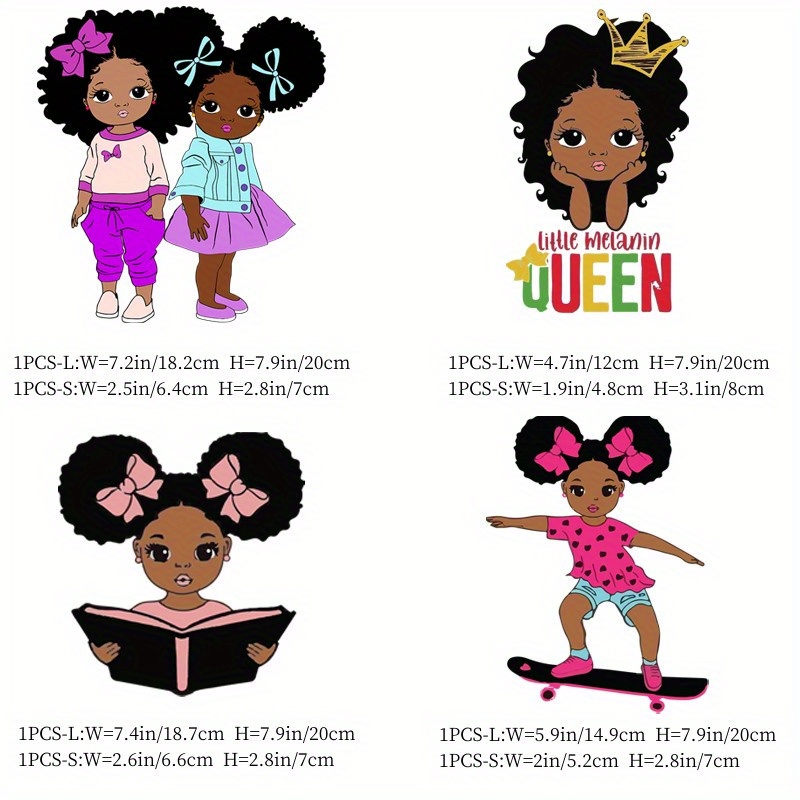 Little Girls Iron-On Clothes Patches