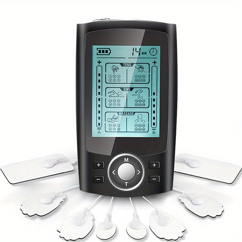 Tens Unit Muscle Stimulator Pulse Massager Pain Relief With 14 Electrode  Pads